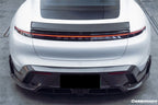DARWINPRO - PORSCHE TAYCAN 4 / 4S / GTS / TURBO DRY CARBON FIBRE CABO STYLE LED REAR DIFFUSER