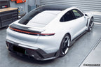 DARWINPRO - PORSCHE TAYCAN 4 / 4S / GTS / TURBO DRY CARBON FIBRE CABO STYLE LED REAR DIFFUSER
