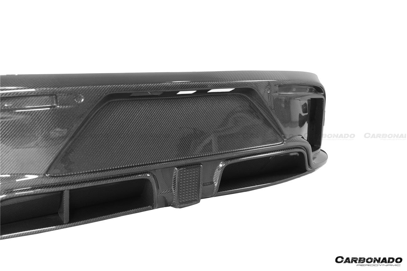DARWINPRO - PORSCHE TAYCAN 4 / 4S / GTS / TURBO DRY CARBON FIBRE CABO STYLE LED REAR DIFFUSER
