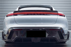 DARWINPRO - PORSCHE TAYCAN 4 / 4S / GTS / TURBO DRY CARBON FIBRE CABO STYLE LED REAR DIFFUSER