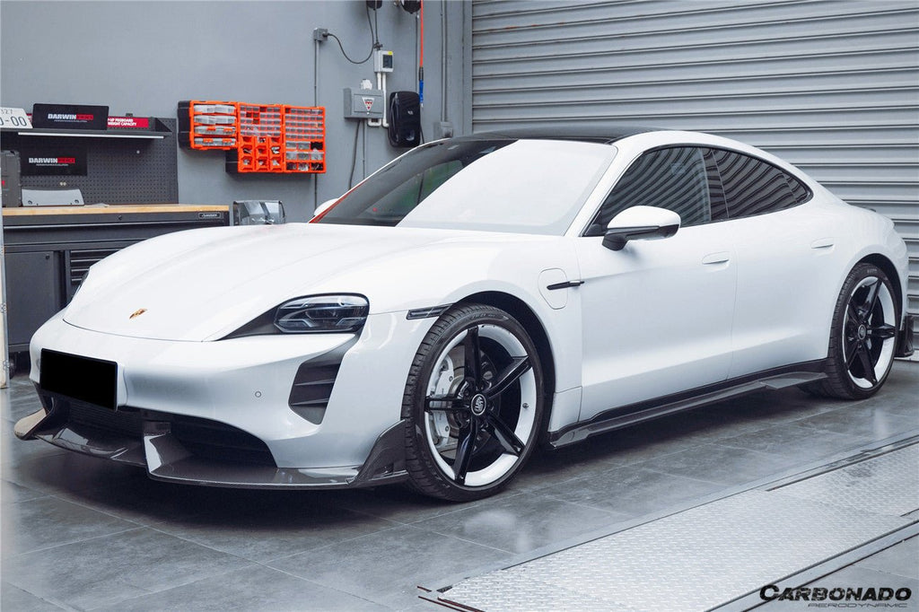 DARWINPRO - PORSCHE TAYCAN 4 / 4S / GTS / TURBO DRY CARBON FIBRE CABO STYLE SIDE SKIRTS