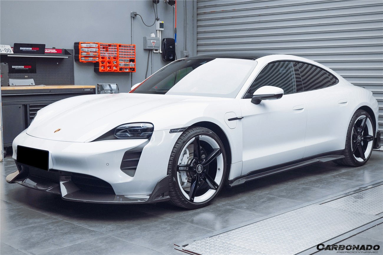 DARWINPRO - PORSCHE TAYCAN 4 / 4S / GTS / TURBO DRY CARBON FIBRE CABO STYLE SIDE SKIRTS