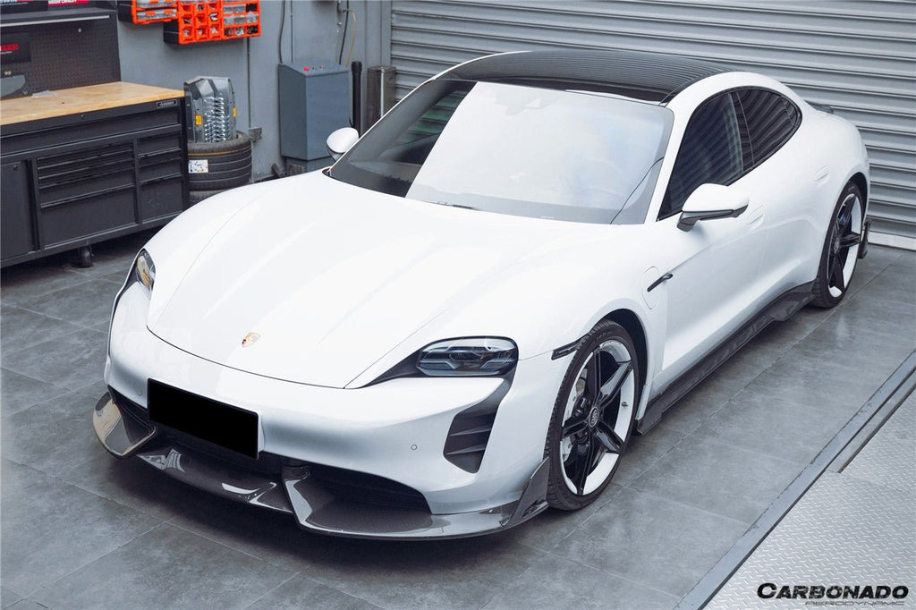 DARWINPRO - PORSCHE TAYCAN 4 / 4S / GTS / TURBO DRY CARBON FIBRE CABO STYLE SIDE SKIRTS
