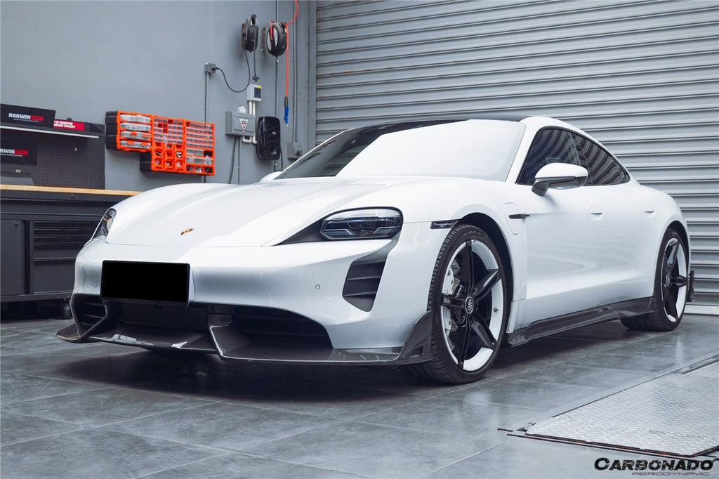 DARWINPRO - PORSCHE TAYCAN 4 / 4S / GTS / TURBO DRY CARBON FIBRE CABO STYLE SIDE SKIRTS