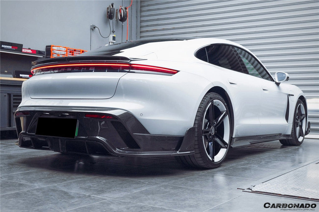 DARWINPRO - PORSCHE TAYCAN 4 / 4S / GTS / TURBO DRY CARBON FIBRE CABO STYLE SIDE SKIRTS