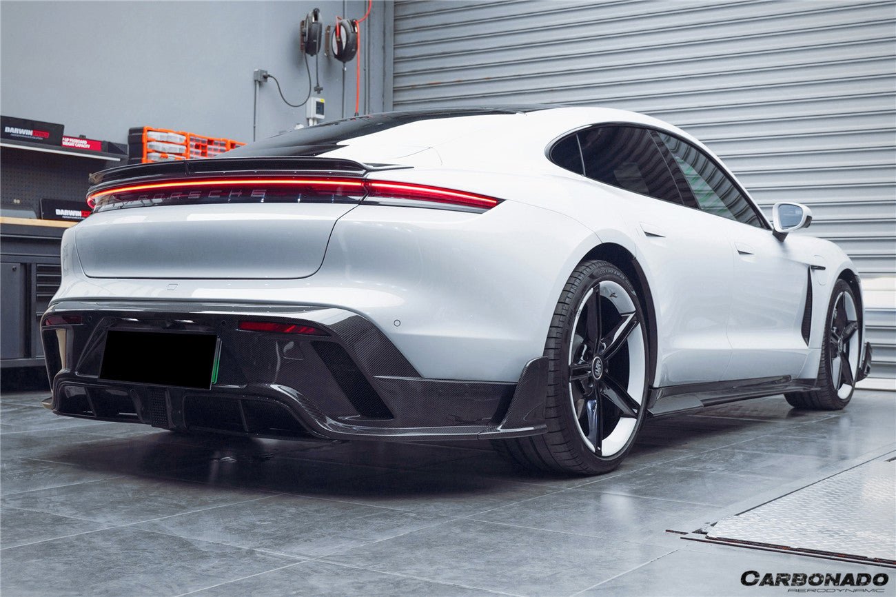 DARWINPRO - PORSCHE TAYCAN 4 / 4S / GTS / TURBO DRY CARBON FIBRE CABO STYLE SIDE SKIRTS
