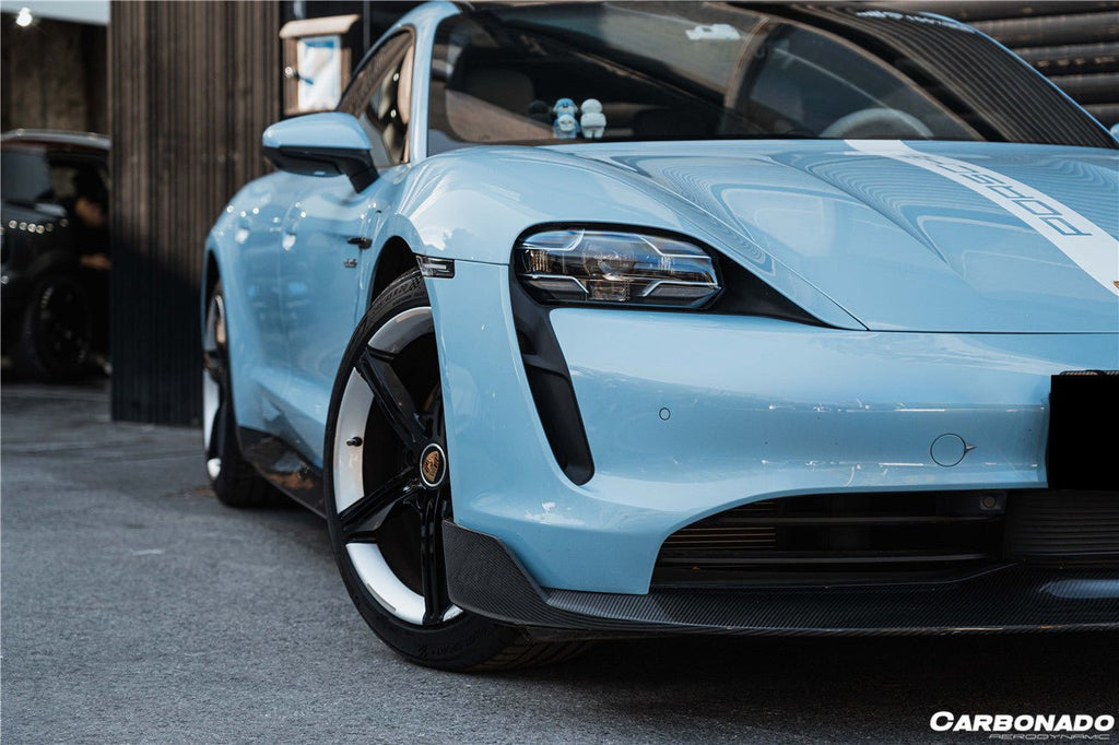 DARWINPRO - PORSCHE TAYCAN 4 / 4S / GTS / TURBO DRY CARBON FIBRE OD STYLE FRONT LIP