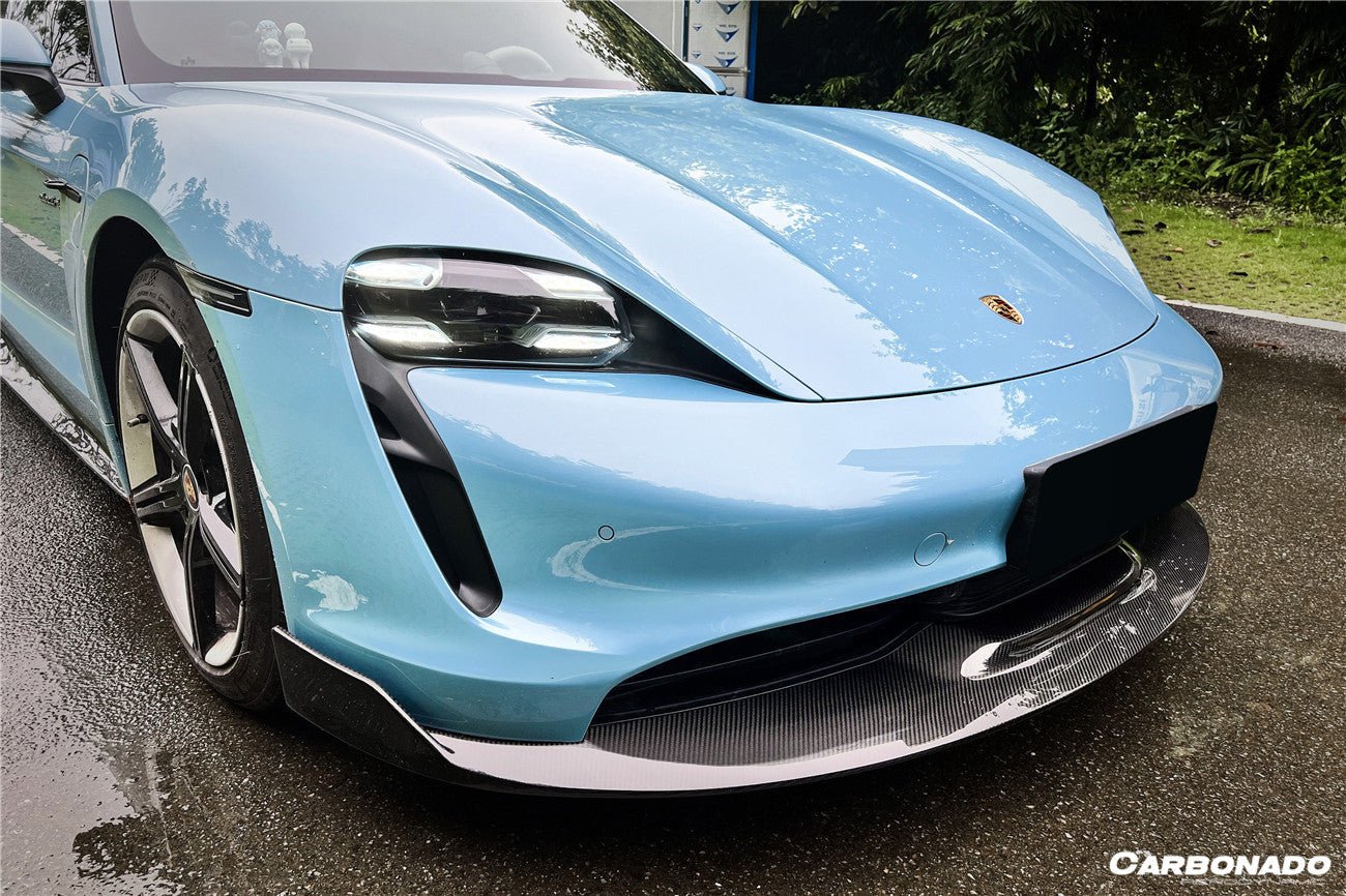 DARWINPRO - PORSCHE TAYCAN 4 / 4S / GTS / TURBO DRY CARBON FIBRE OD STYLE FRONT LIP