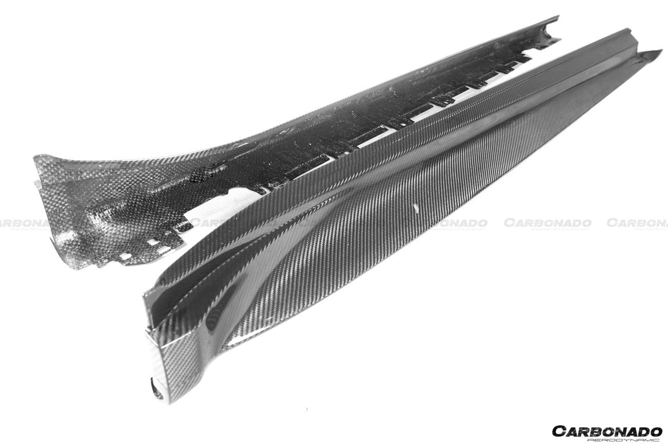 DARWINPRO - PORSCHE TAYCAN 4 / 4S / GTS / TURBO DRY CARBON FIBRE OD STYLE SIDE SKIRTS