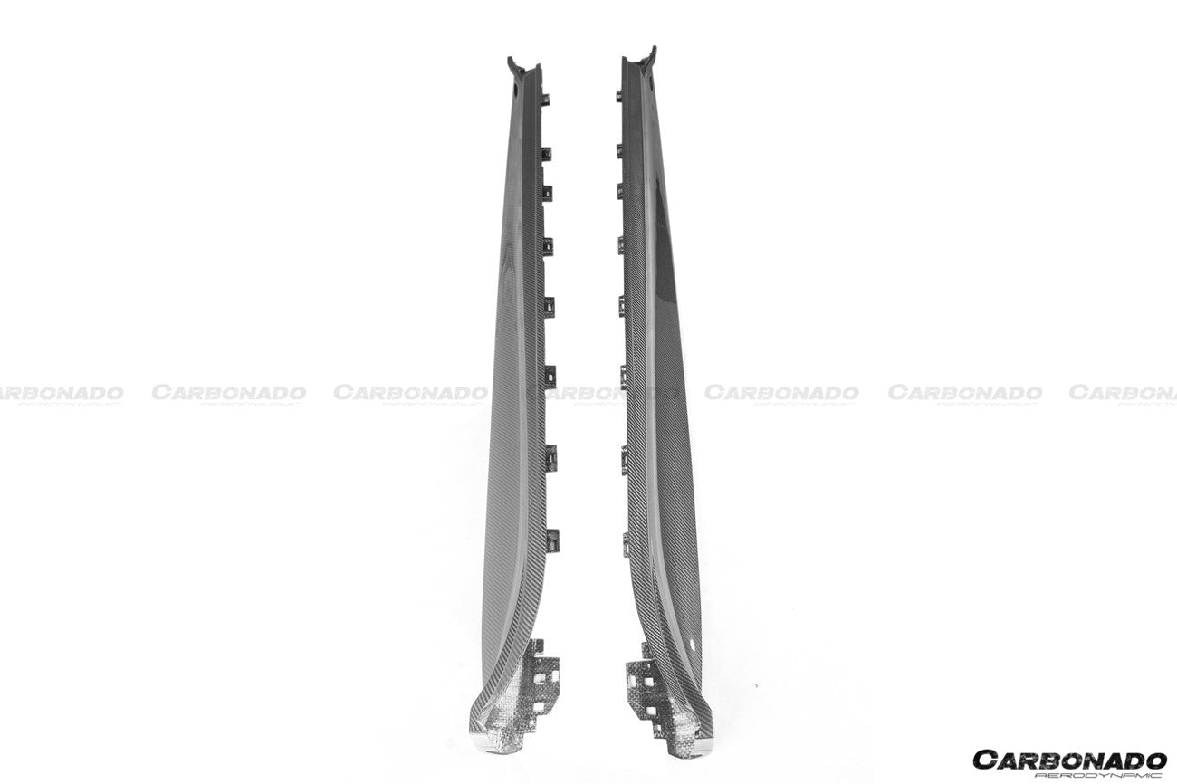 DARWINPRO - PORSCHE TAYCAN 4 / 4S / GTS / TURBO DRY CARBON FIBRE OD STYLE SIDE SKIRTS