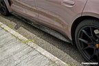DARWINPRO - PORSCHE TAYCAN 4 / 4S / GTS / TURBO DRY CARBON FIBRE OD STYLE SIDE SKIRTS