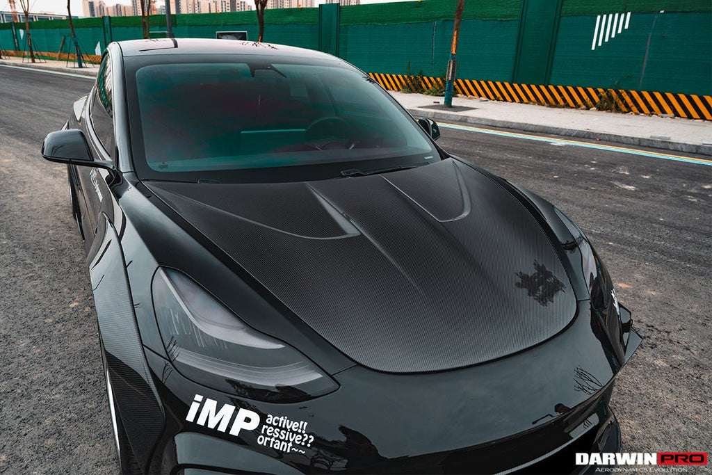 DARWINPRO - TESLA MODEL 3 IMP PERFORMANCE CARBON FIBER HOOD BONNET