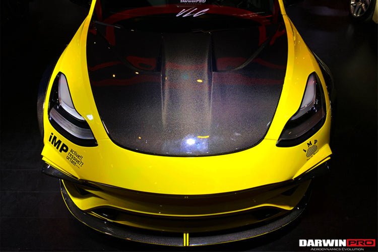 DARWINPRO - TESLA MODEL 3 IMP PERFORMANCE CARBON FIBER HOOD BONNET