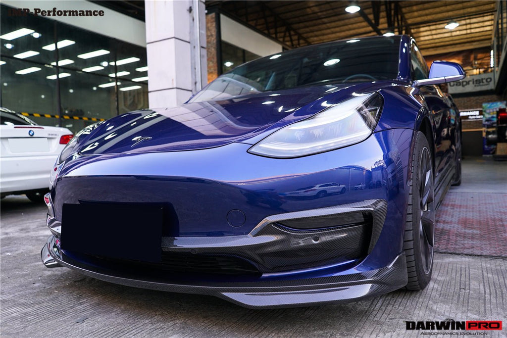 DARWINPRO - TESLA MODEL 3 IMP PERFORMANCE CARBON FIBER MID FRONT LIP