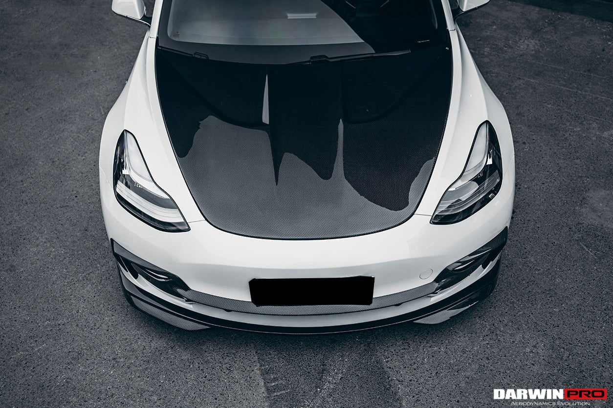 DARWINPRO - TESLA MODEL 3 IMP PERFORMANCE CARBON FIBER MID FRONT LIP