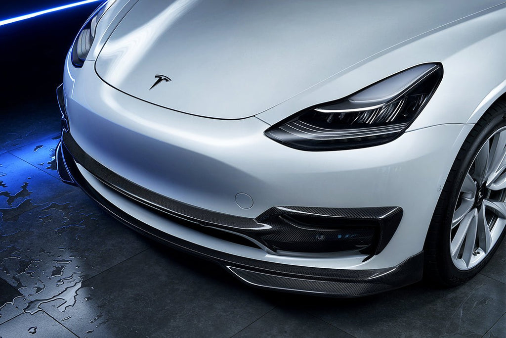 DARWINPRO - TESLA MODEL 3 IMP PERFORMANCE CARBON FIBER MID FRONT LIP