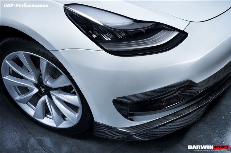 DARWINPRO - TESLA MODEL 3 IMP PERFORMANCE CARBON FIBER MID FRONT LIP