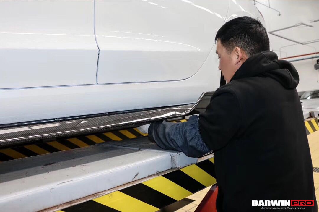 DARWINPRO - TESLA MODEL 3 IMP PERFORMANCE CARBON FIBER SIDE SKIRTS WITH UNDER BOARD