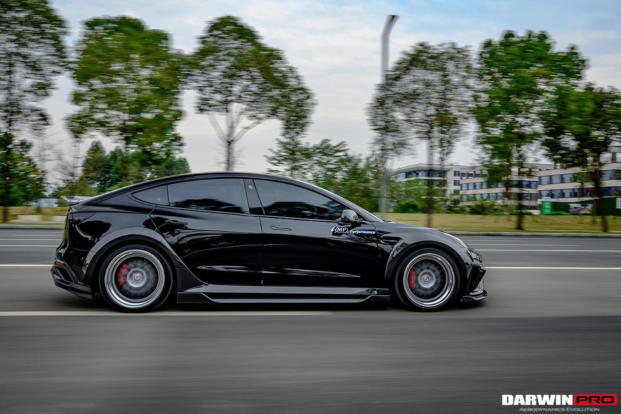 DARWINPRO - TESLA MODEL 3 IMP PERFORMANCE CARBON FIBER SIDE SKIRTS WITH UNDER BOARD