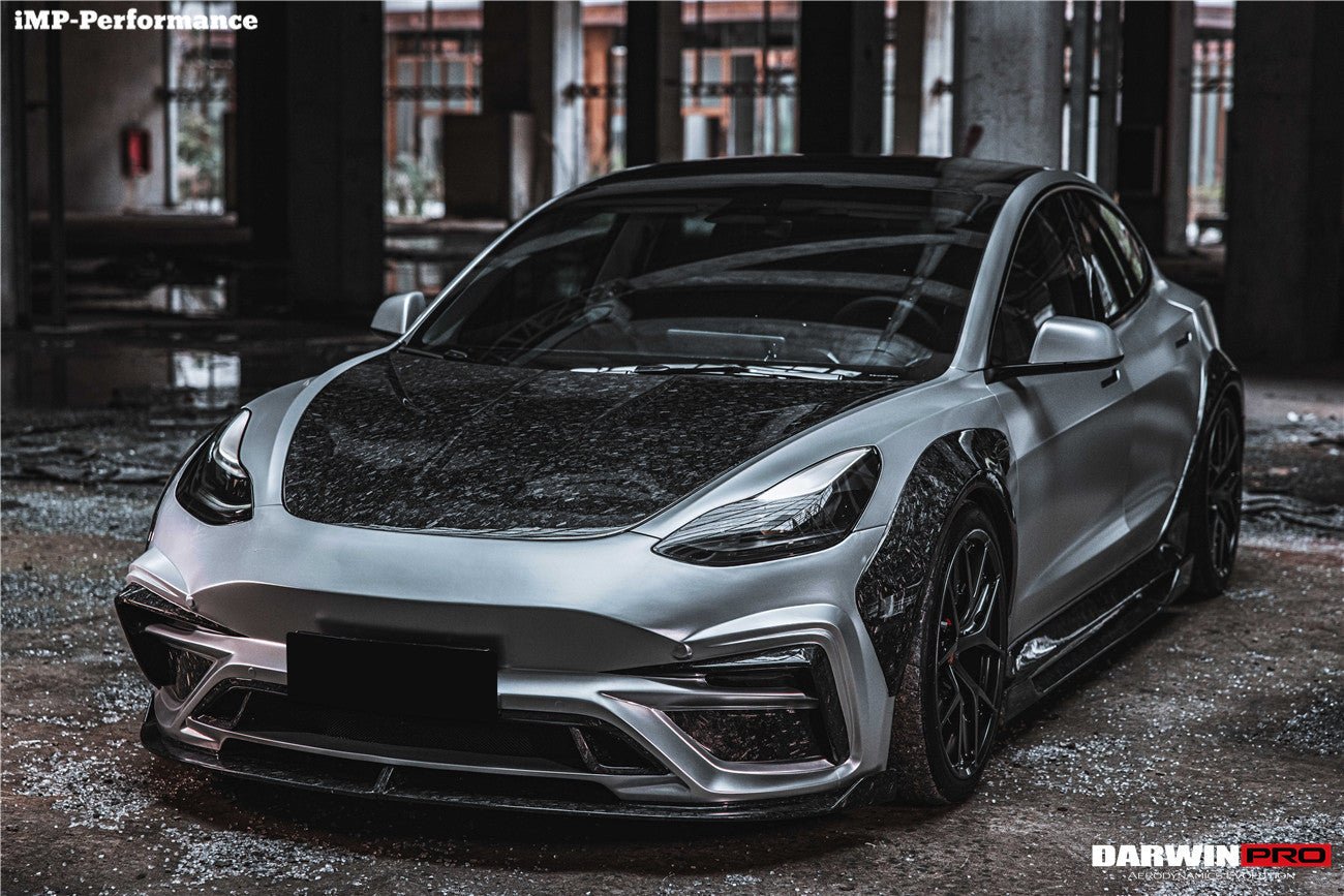 DARWINPRO - TESLA MODEL 3 IMP PERFORMANCE CARBON FIBER SIDE SKIRTS WITH UNDER BOARD