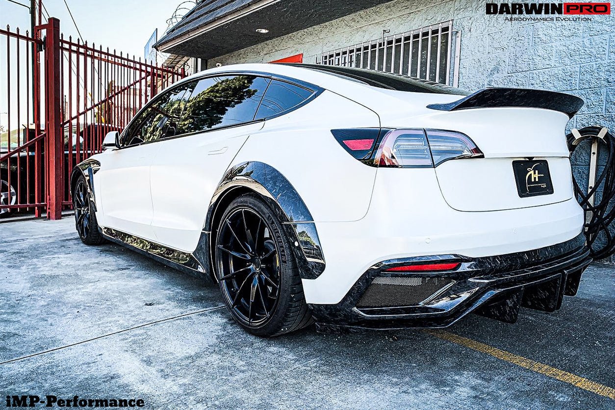 DARWINPRO - TESLA MODEL 3 IMP PERFORMANCE CARBON FIBER SIDE SKIRTS WITH UNDER BOARD