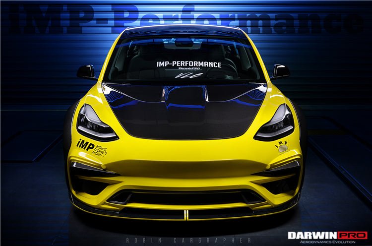 DARWINPRO - TESLA MODEL 3 IMP PERFORMANCE PARTIAL CARBON FIBER FRONT BUMPER