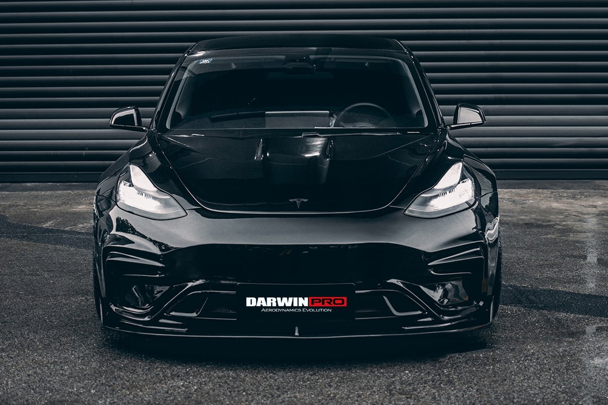 DARWINPRO - TESLA MODEL 3 IMP PERFORMANCE PARTIAL CARBON FIBER FRONT BUMPER