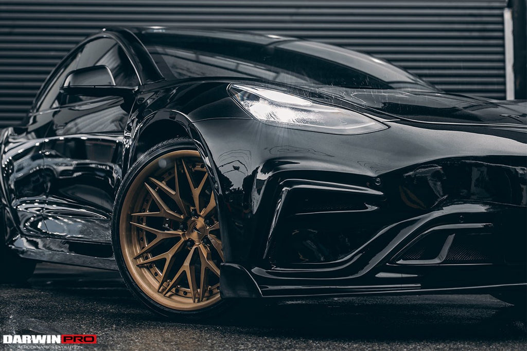 DARWINPRO - TESLA MODEL 3 IMP PERFORMANCE PARTIAL CARBON FIBER FRONT BUMPER