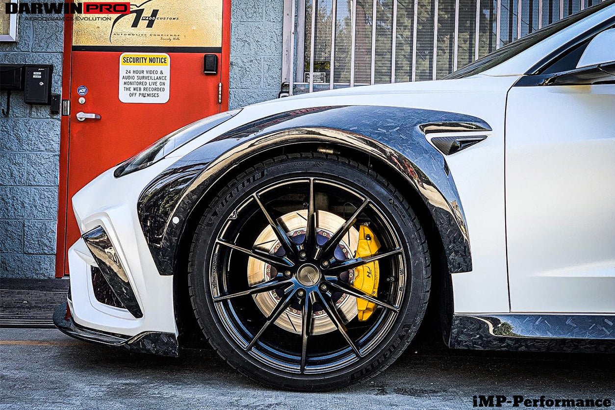 DARWINPRO - TESLA MODEL 3 IMP PERFORMANCE PARTIAL CARBON FIBER FRONT BUMPER