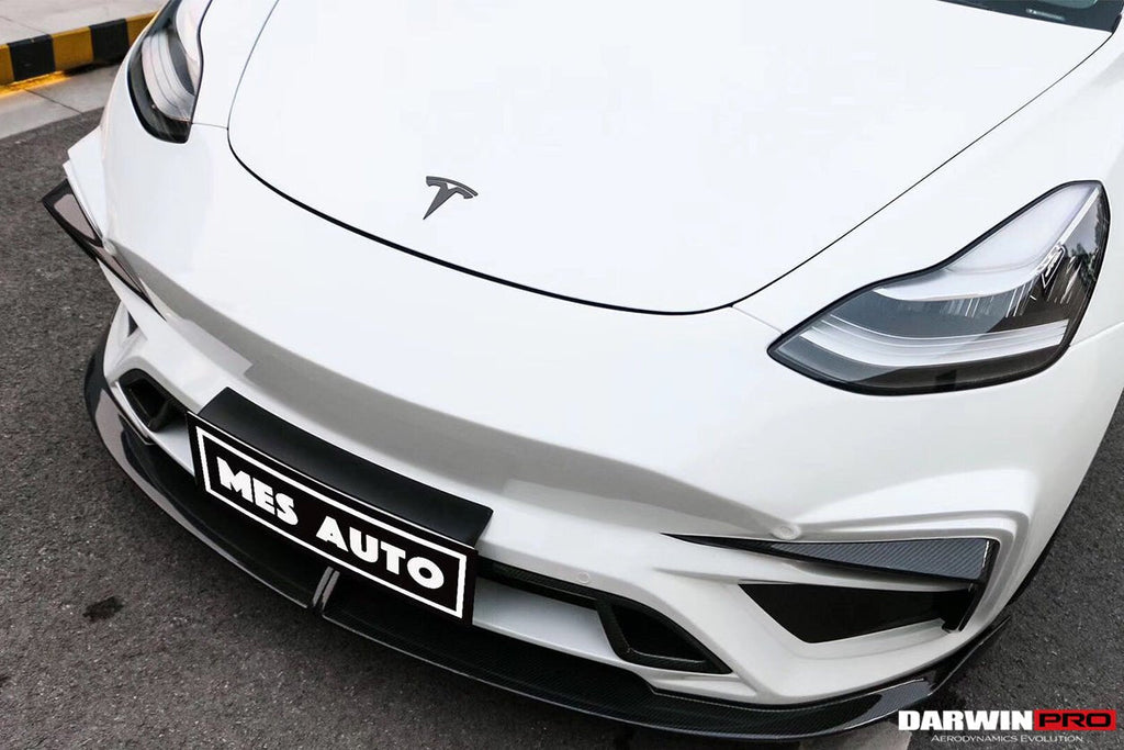DARWINPRO - TESLA MODEL 3 IMP PERFORMANCE PARTIAL CARBON FIBER FRONT BUMPER