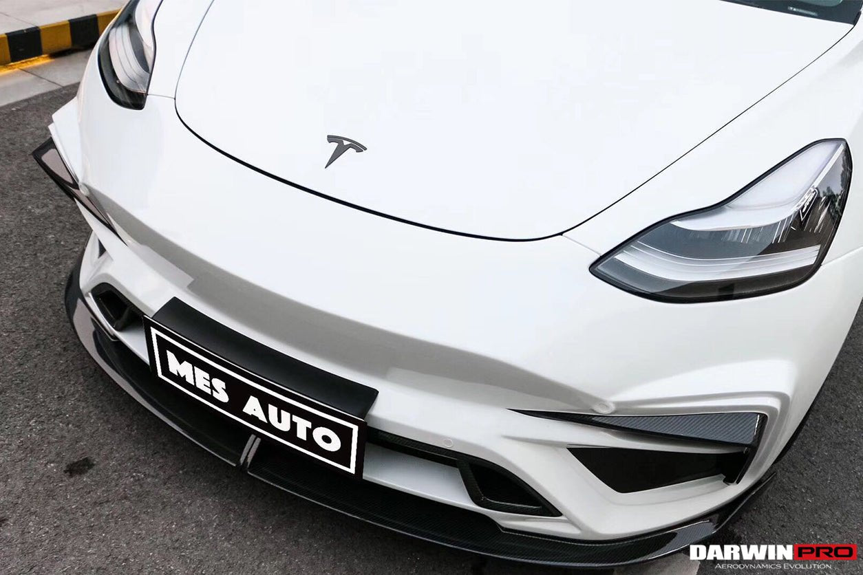 DARWINPRO - TESLA MODEL 3 IMP PERFORMANCE PARTIAL CARBON FIBER FRONT BUMPER
