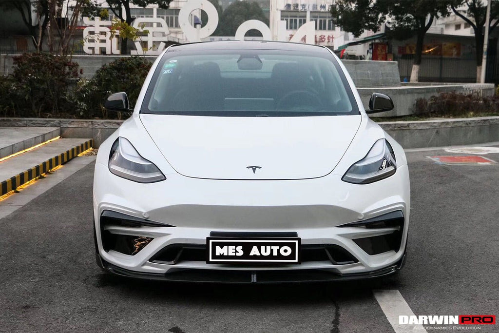 DARWINPRO - TESLA MODEL 3 IMP PERFORMANCE PARTIAL CARBON FIBER FRONT BUMPER