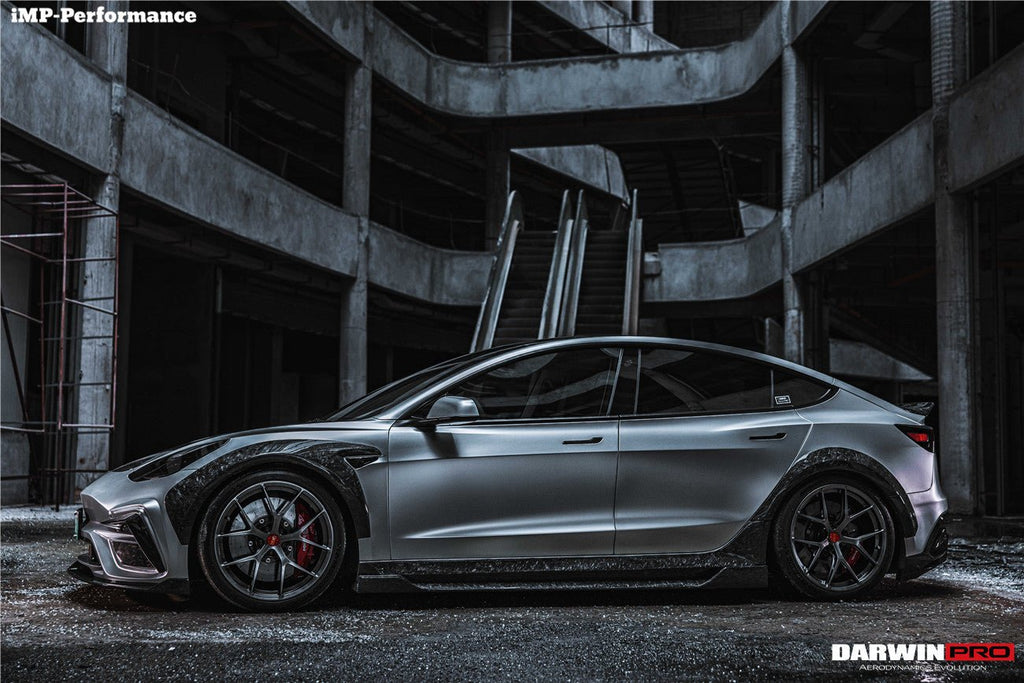 DARWINPRO - TESLA MODEL 3 IMP PERFORMANCE PARTIAL CARBON FIBER FRONT BUMPER