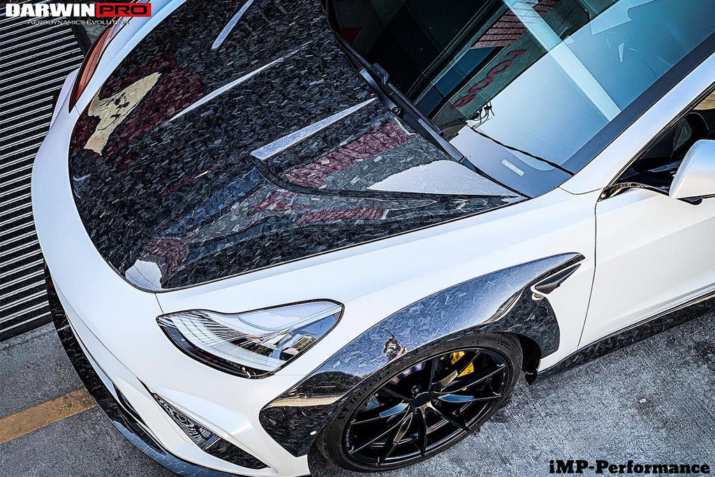 DARWINPRO - TESLA MODEL 3 IMP PERFORMANCE PARTIAL CARBON FIBER FRONT BUMPER