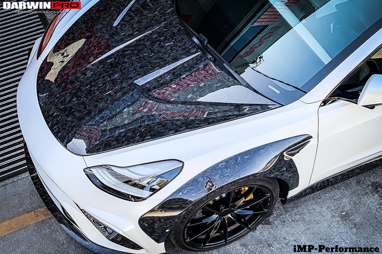 DARWINPRO - TESLA MODEL 3 IMP PERFORMANCE PARTIAL CARBON FIBER FRONT BUMPER