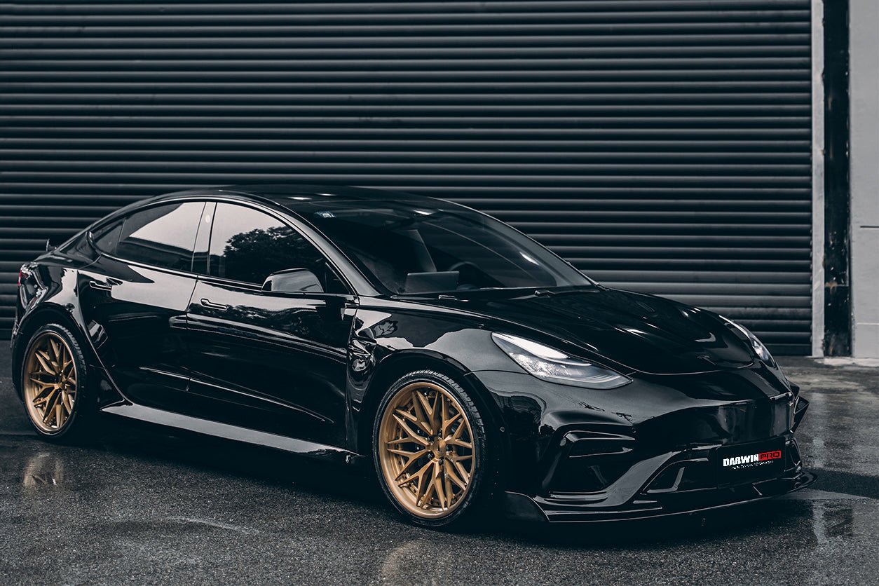 DARWINPRO - TESLA MODEL 3 IMP PERFORMANCE PARTIAL CARBON FIBER FRONT BUMPER