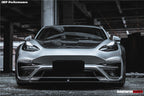 DARWINPRO - TESLA MODEL 3 IMP PERFORMANCE PARTIAL CARBON FIBER FRONT BUMPER