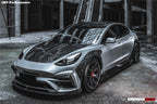 DARWINPRO - TESLA MODEL 3 IMP PERFORMANCE PARTIAL CARBON FIBER FRONT BUMPER