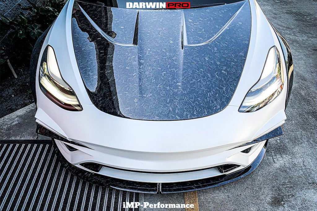 DARWINPRO - TESLA MODEL 3 IMP PERFORMANCE PARTIAL CARBON FIBER FRONT BUMPER