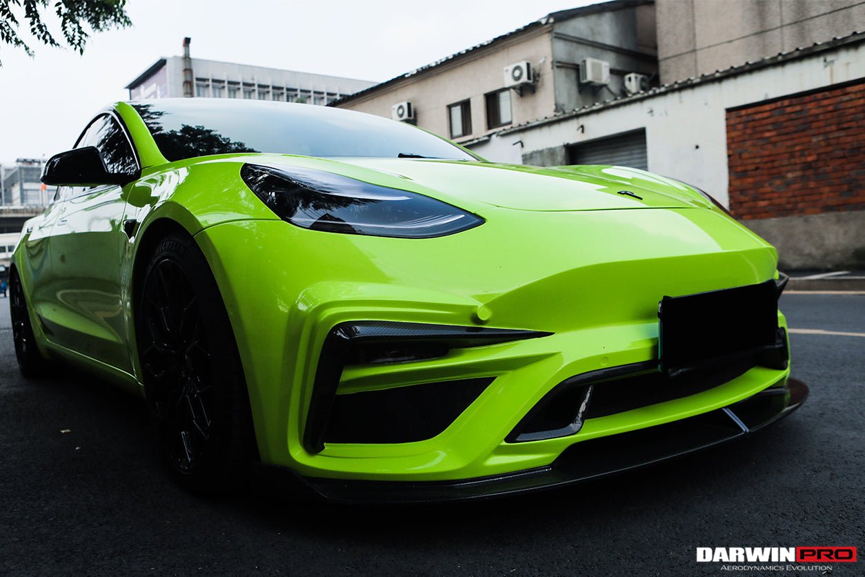 DARWINPRO - TESLA MODEL 3 IMP PERFORMANCE PARTIAL CARBON FIBER FRONT BUMPER