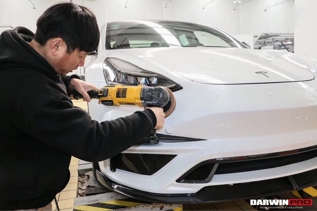 DARWINPRO - TESLA MODEL 3 IMP PERFORMANCE PARTIAL CARBON FIBER FRONT BUMPER