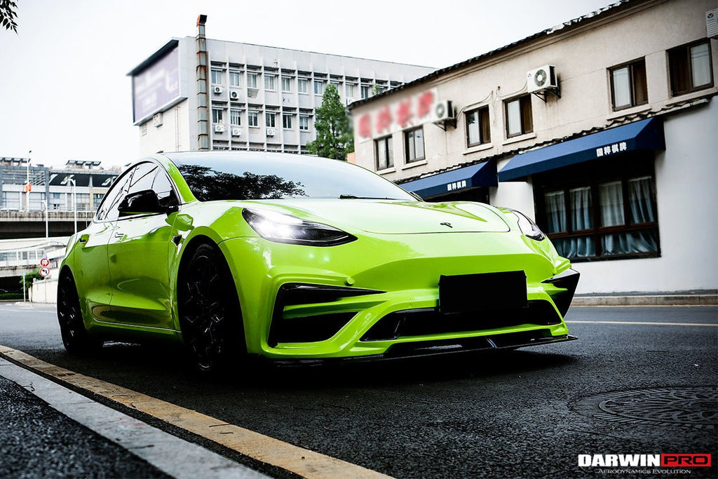 DARWINPRO - TESLA MODEL 3 IMP PERFORMANCE PARTIAL CARBON FIBER FRONT BUMPER