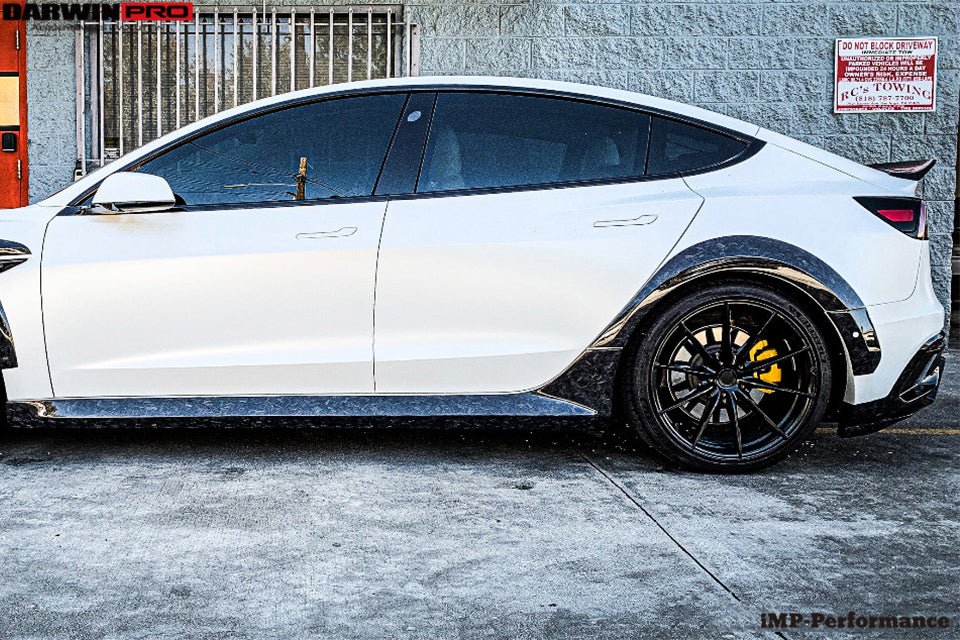 DARWINPRO - TESLA MODEL 3 IMP PERFORMANCE PARTIAL CARBON FIBER REAR BUMPER&nbsp;