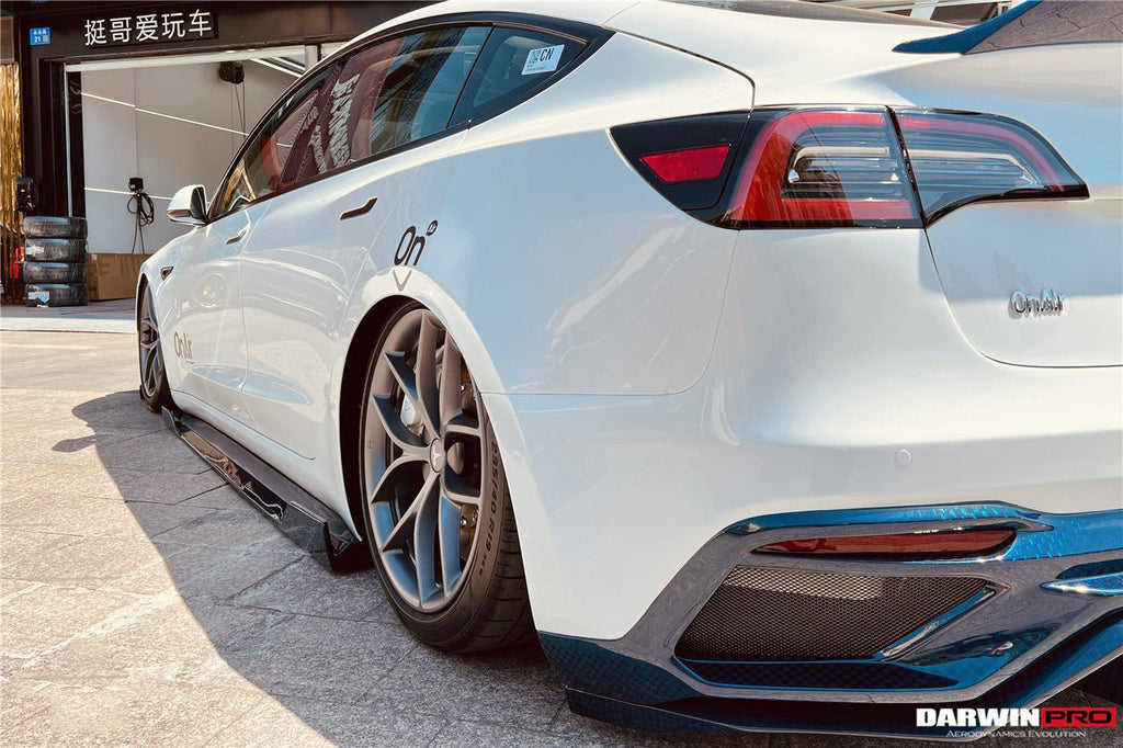 DARWINPRO - TESLA MODEL 3 IMP PERFORMANCE PARTIAL CARBON FIBER REAR BUMPER&nbsp;