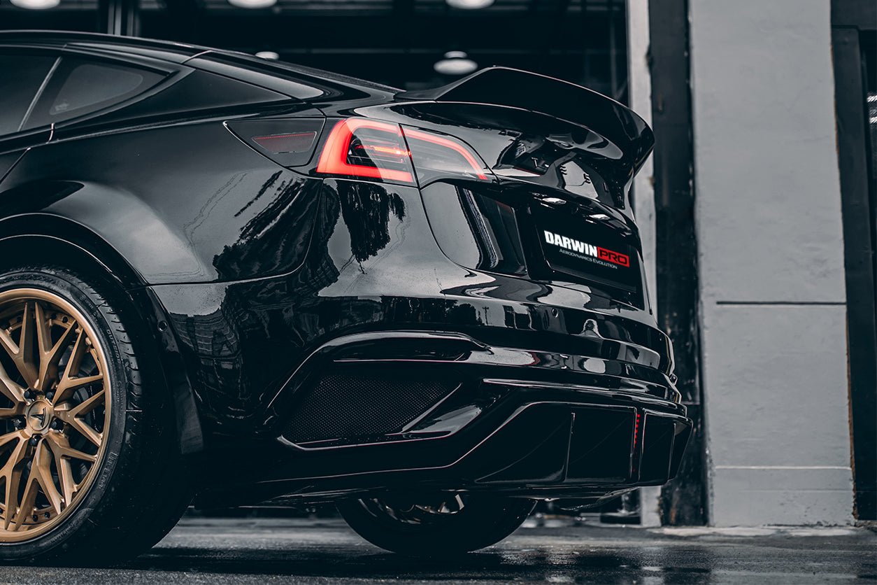 DARWINPRO - TESLA MODEL 3 IMP PERFORMANCE PARTIAL CARBON FIBER REAR BUMPER&nbsp;