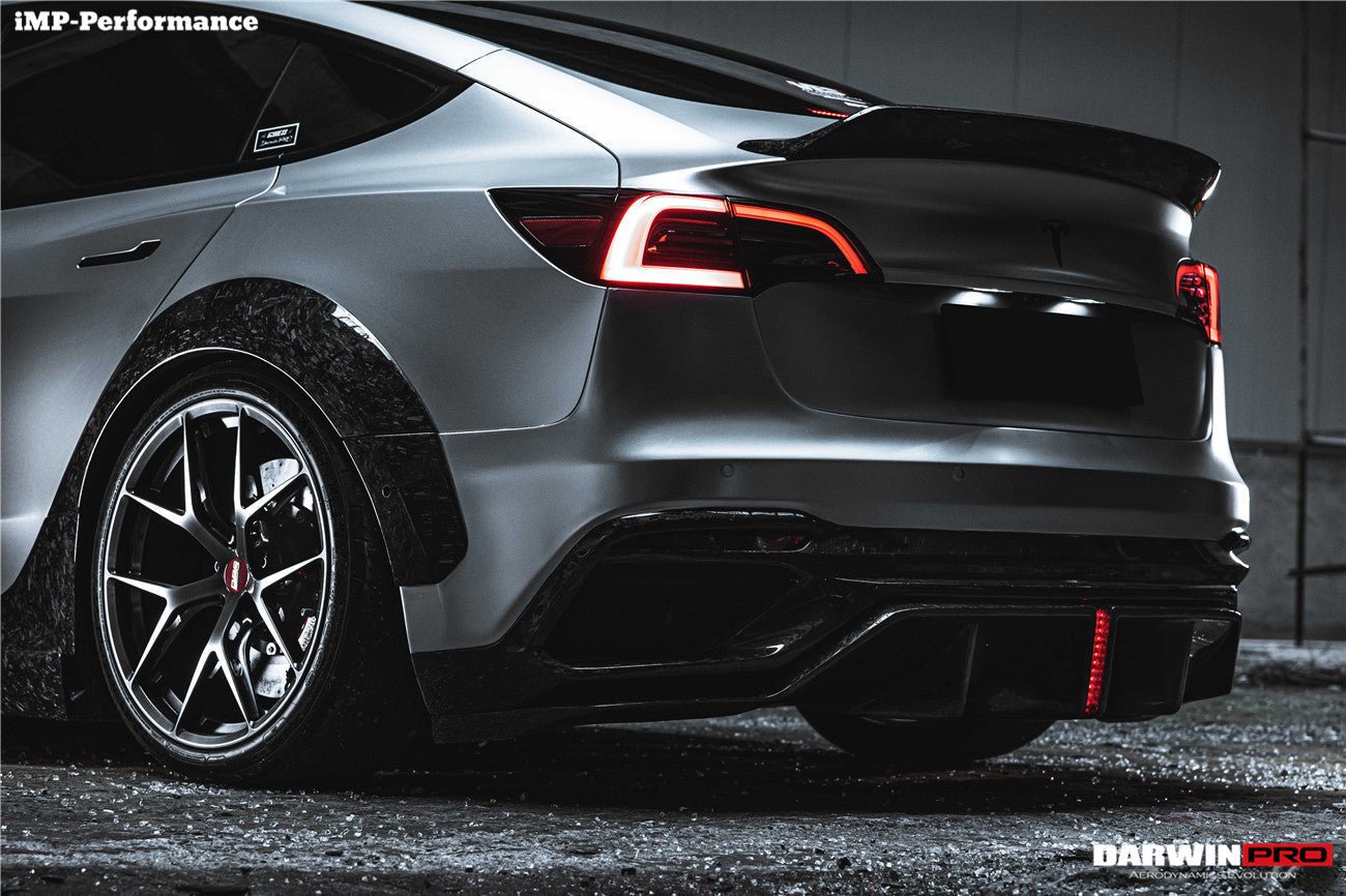 DARWINPRO - TESLA MODEL 3 IMP PERFORMANCE PARTIAL CARBON FIBER REAR BUMPER&nbsp;