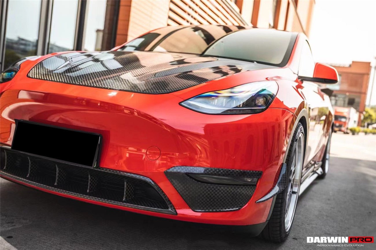 DARWINPRO - TESLA MODEL Y 2020+ IMP PERFORMANCE CARBON FIBER FRONT CANARDS