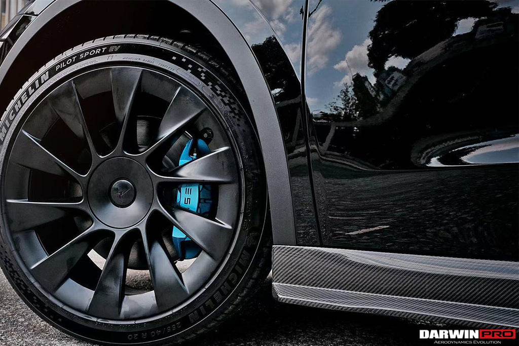 DARWINPRO - TESLA MODEL Y 2020+ IMP PERFORMANCE CARBON FIBER SIDE SKIRTS
