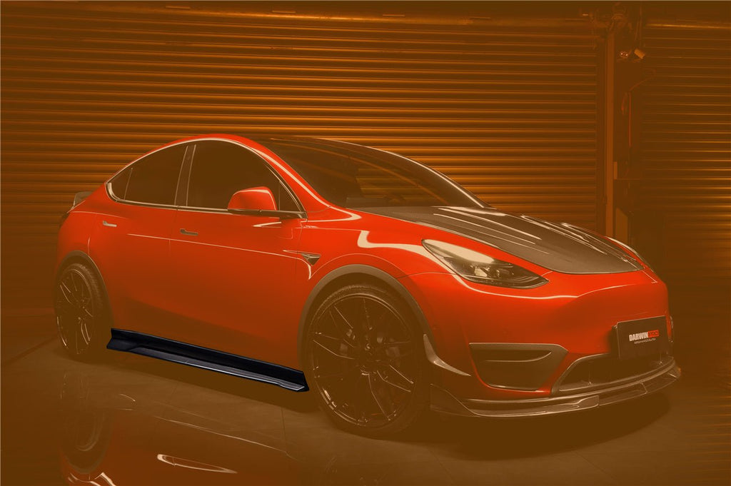 DARWINPRO - TESLA MODEL Y 2020+ IMP PERFORMANCE CARBON FIBER SIDE SKIRTS