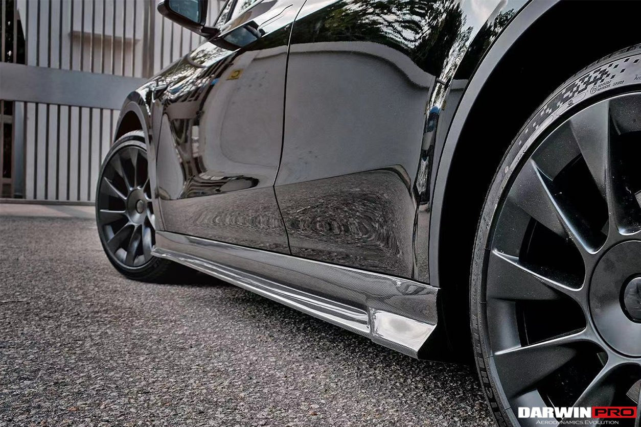 DARWINPRO - TESLA MODEL Y 2020+ IMP PERFORMANCE CARBON FIBER SIDE SKIRTS